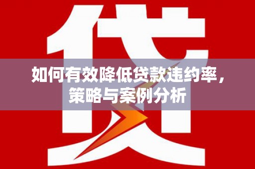 大化如何有效降低贷款违约率，策略与案例分析