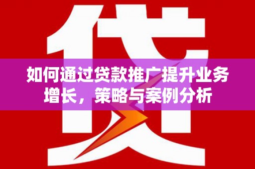 淳化如何通过贷款推广提升业务增长，策略与案例分析